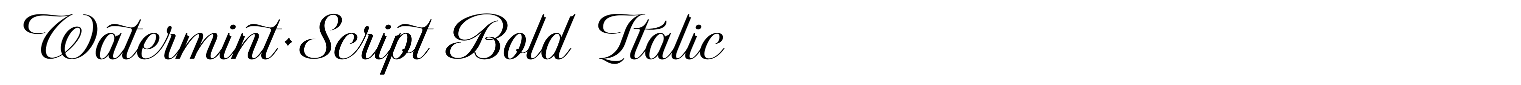 Watermint Script Bold Italic